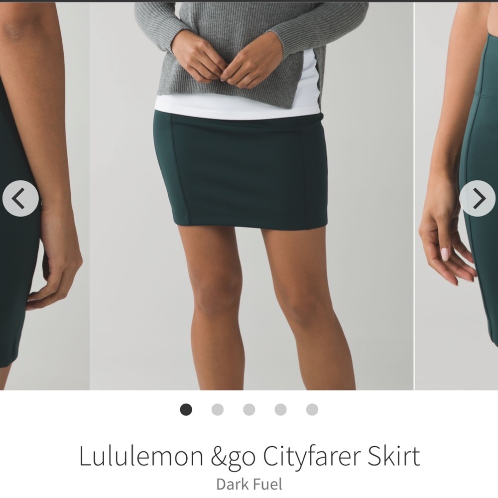 lululemon athletica Dark Fuel Green Athletic Skirt